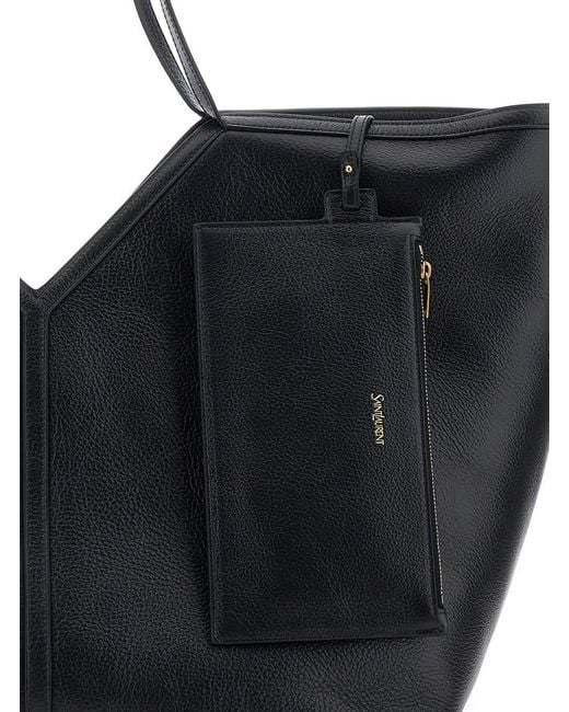 Saint Laurent Black 'Ysl Bo' Shoulder Bag With Ysl Logo