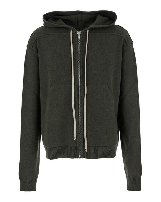Rick Owens Black Hood Sweatshirts for men