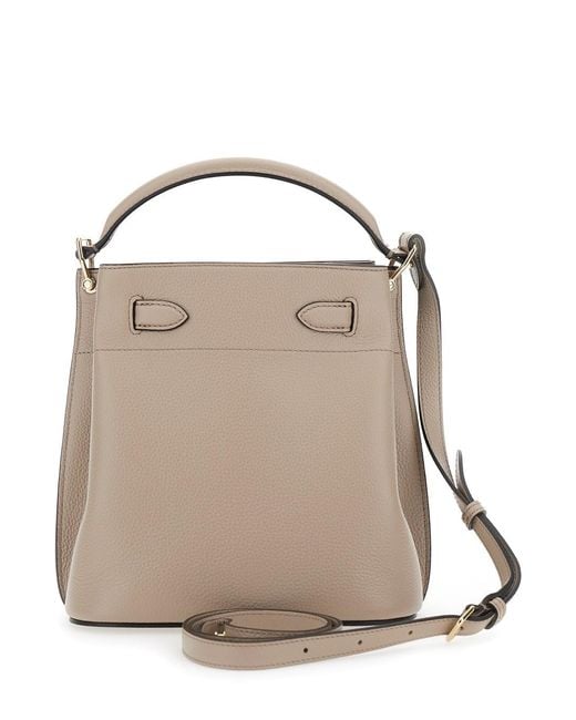 Mulberry Natural 'Small Islington' Bucket Bag With Twist Lock Closure