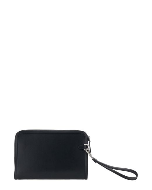 Dolce & Gabbana White Clutch With Removable Wrist Strap And Intreccio for men