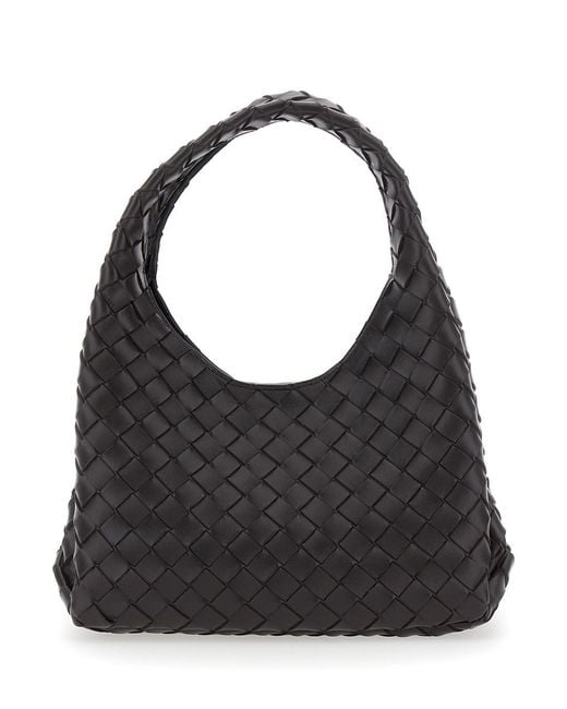 Bottega Veneta Black 'Campana' Shoulder Bag Small With Two Top Handles