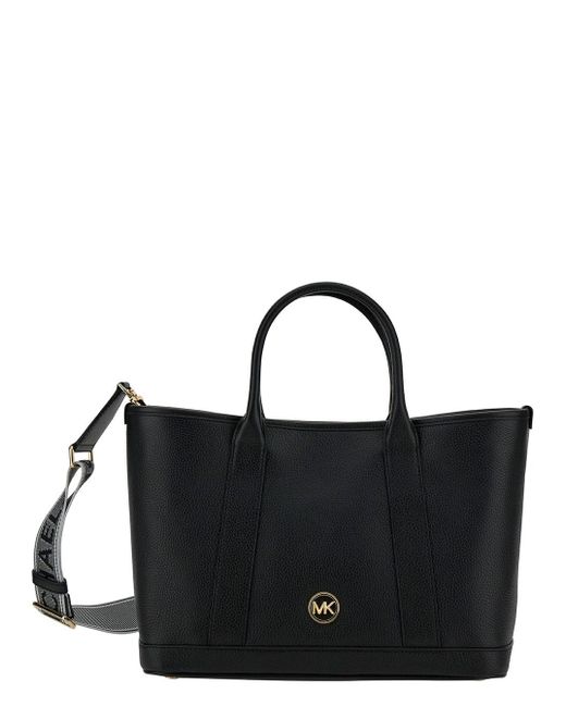 MICHAEL Michael Kors Black 'Luisa' Tote Bag With Mk Logo Detail