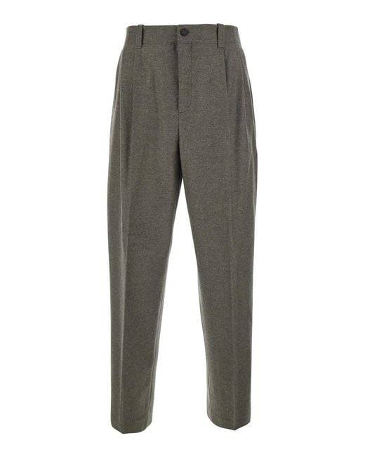 Golden Goose Deluxe Brand Gray Pants Flamnella Di Lana With 100% Virgin Wool for men