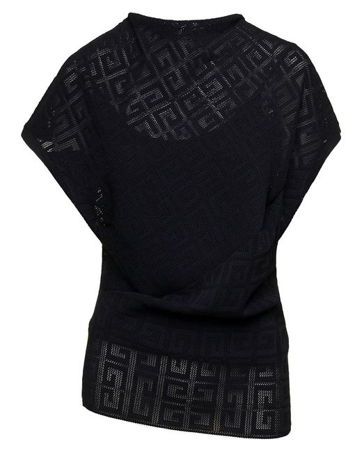 Givenchy Black Top With Draped Neckline