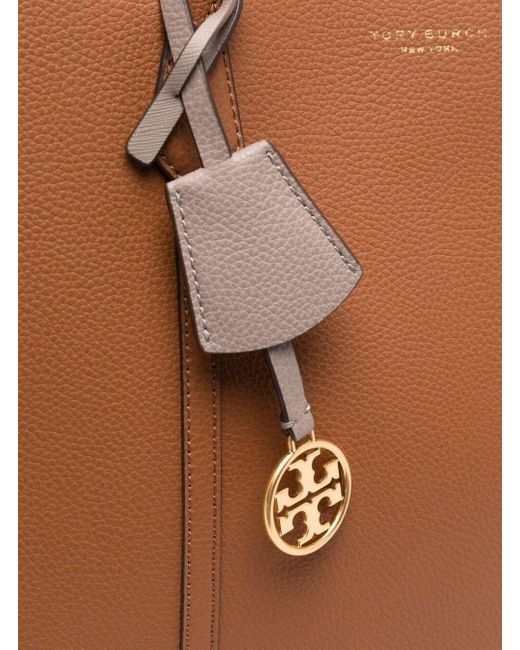 Tory Burch Brown 'Perry' Shopping Bag With Charm