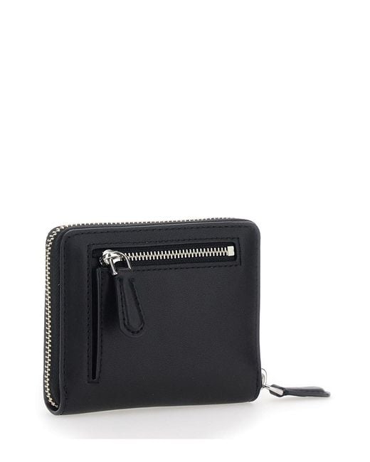 Marc Jacobs Black Wallet Slim Compact Leather