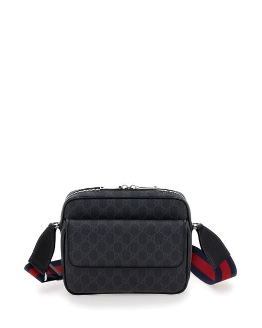 Gucci Black 'Small Gg' Crossbody Bag for men