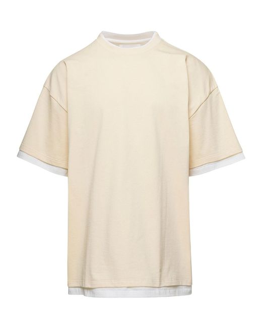 Jil Sander White Doppia T-Shirt Mc for men