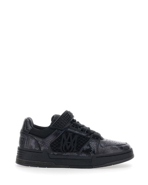 Amiri Black Sneakers With Leather Details And Rubber Sole for men