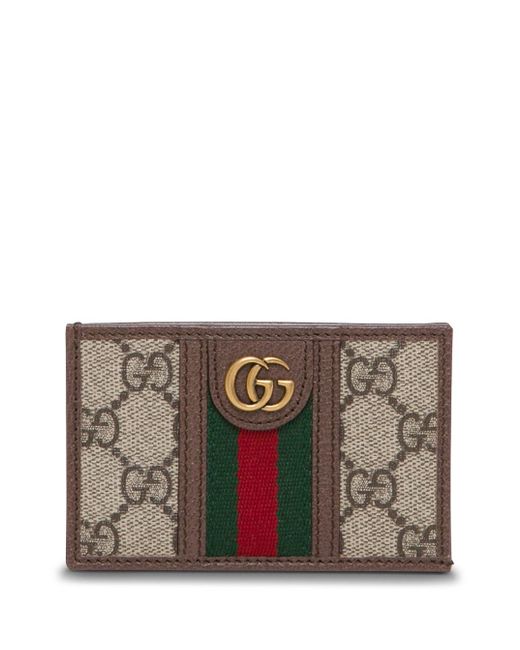 Gucci Gray Man's Ophidia gg Supreme Fabric Card Holder for men