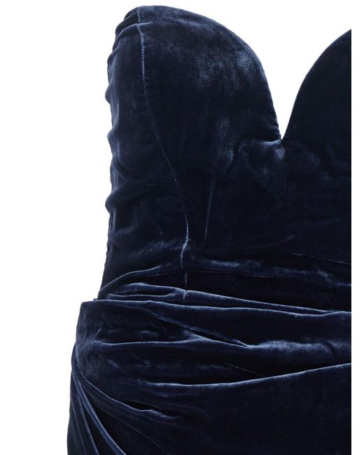 ROTATE BIRGER CHRISTENSEN Blue Off-Shoulder Dress With Sweetheart Neckline