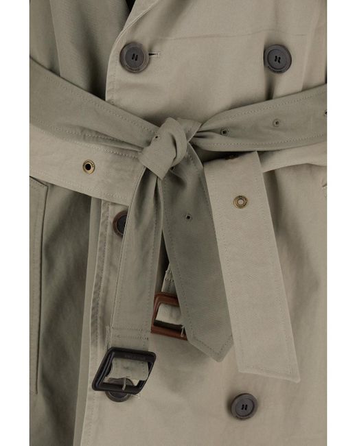 Balenciaga Gray 'Double Sleeve' Trench Coat With Extra Pair Of Sleeve