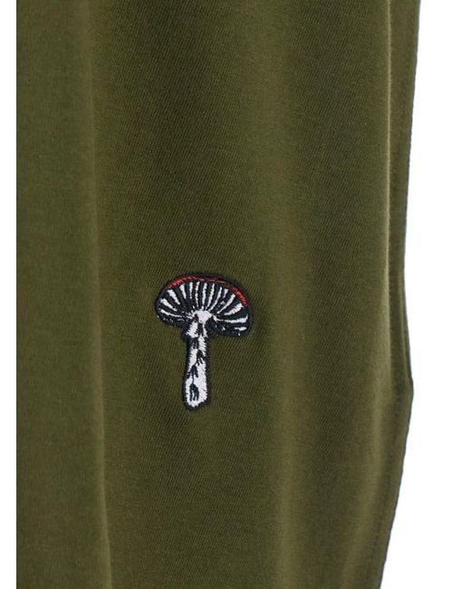 T-Shirt Girocollo Con Ricamo Fungp Sul Fronte di Bottega Veneta in Green da Uomo