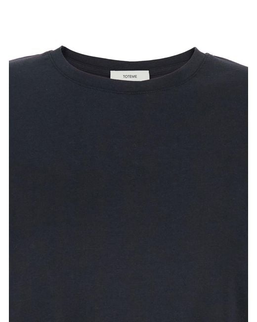 T-Shirt 'Classic' Girocollo di Totême  in Black