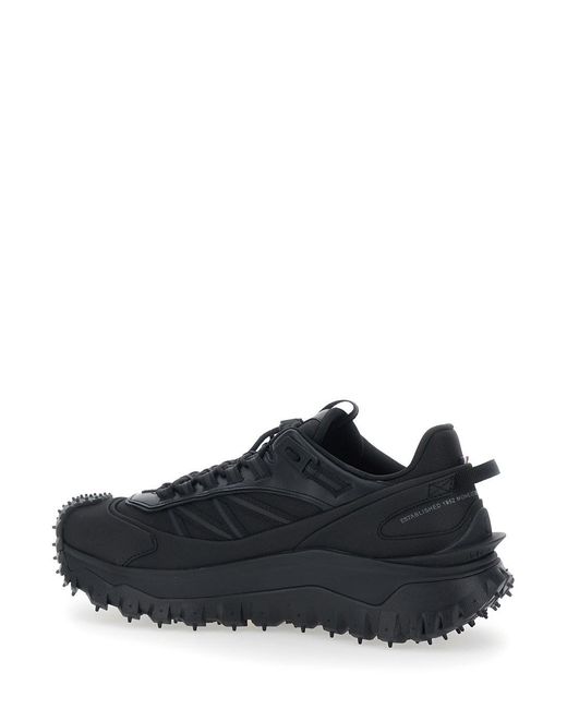 Moncler Black 'Trailgrip Gtx' Low Top Sneakers With Logo Lettering On The Side for men