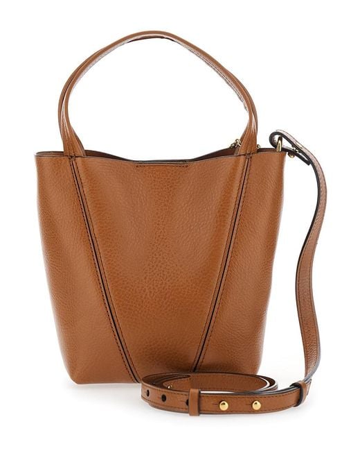 Chloé Brown Shoulder Bag Spin Leather