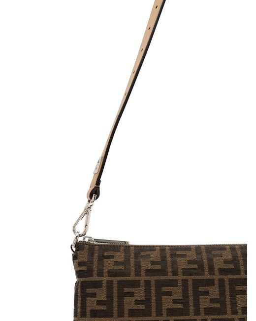 Fendi Brown After Small Bag Ff Jacquard for men