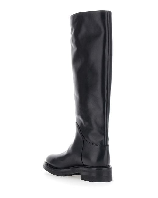 Strategia Blue Marengo Boots With Leather And Color For