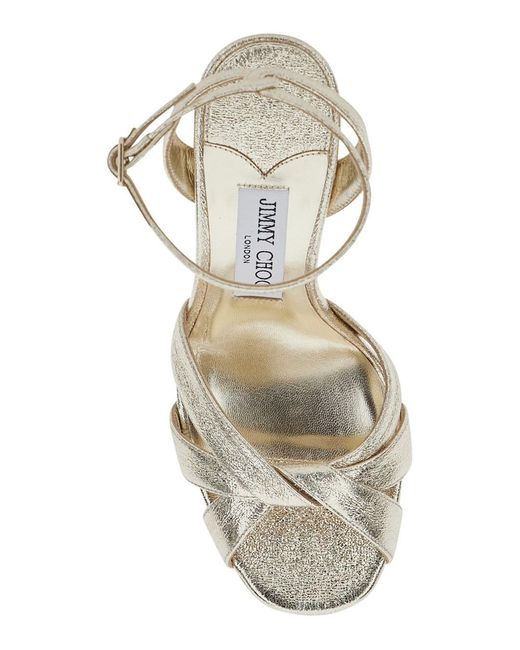 Jimmy Choo Metallic High Heel Sandals Kove