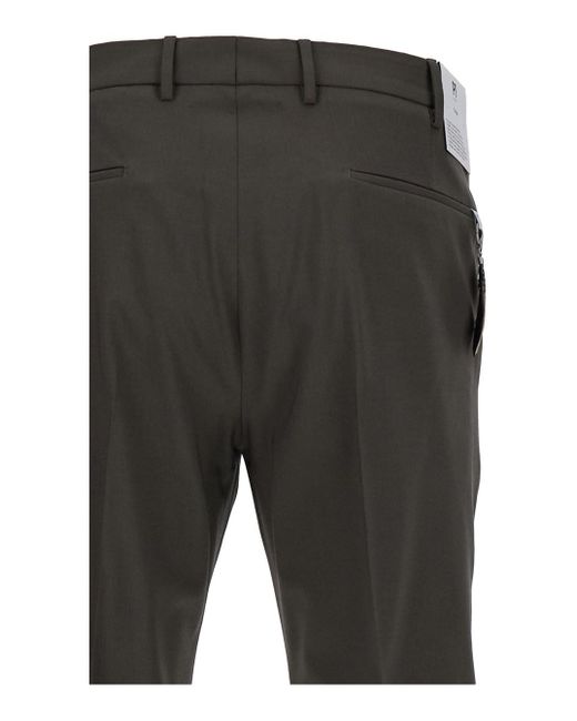 PT Torino Gray Slim Trousers for men