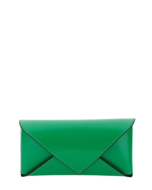 Bottega Veneta Green Sunglasses With Cat-Eye Design And Knot Detail On The Temples