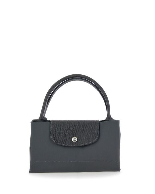 Longchamp Black 'M Le Pliage' Tote Bag With Embossed Logo