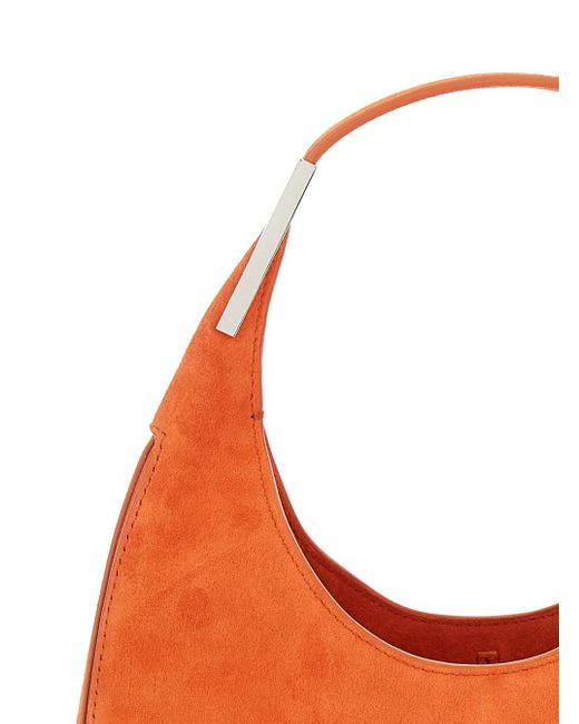SAVETTE Orange 'Florence Small' Shoulder Bag With Open Top