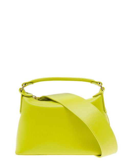 Liu Jo Yellow Leonie Hanne Woman's Hobo Mini Leather Crossbody Bag