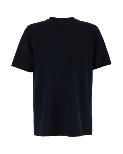Theory Black Crewneck T-Shirt for men