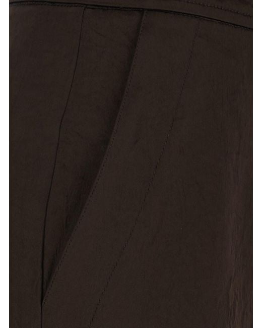Twinset Black Pants With Two Patch Pockets On The Side And Drawstring