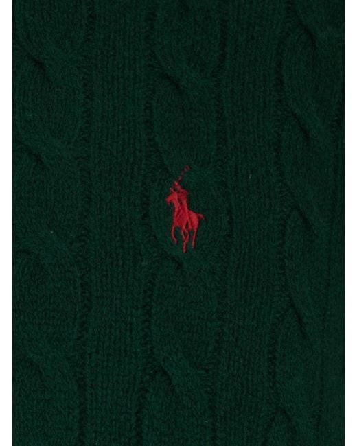 Polo Ralph Lauren Green Crew Neck Sweater Wool-Cashmere for men