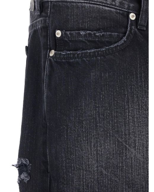 Balenciaga Blue Jeans With Belt Loops And Distressed Design for men
