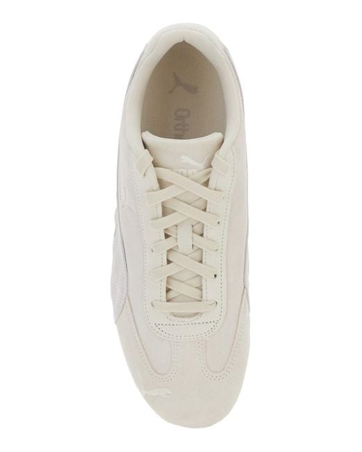 PUMA White Low Top Sneakers With Logo Detailing