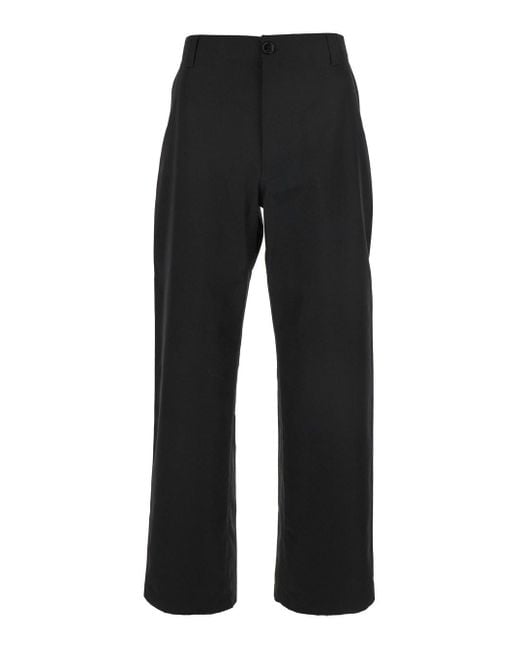 Gucci Black Pants With Belt Loops And Web Detail On The Rear for men