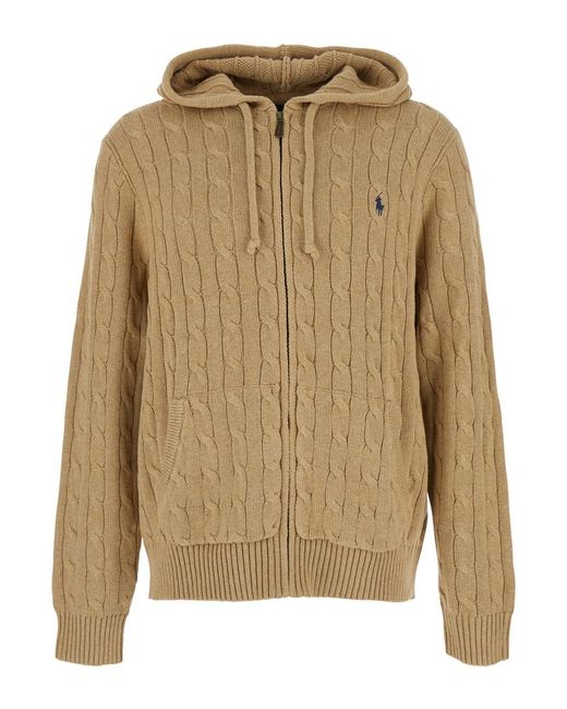 Polo Ralph Lauren Natural Hooded Cardigan Cotton for men