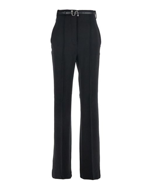 Pantalone 'Texas' Con Cintura Con Fibbia Metallica di Sportmax in Blue
