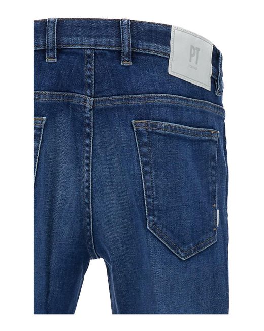 PT Torino Blue Medium Waisted Jeans for men