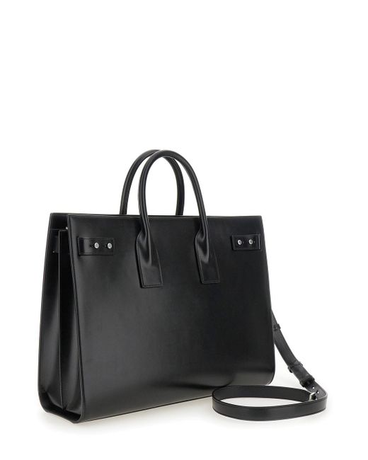 Saint Laurent Black Handbag With Adjustable And Removable Shoulder Str for men