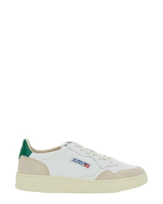 Autry White Low Top Sneakers Medalist Leather for men