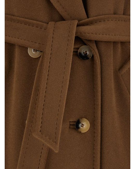 Cappotto 'Madame' Con Revers Classici E Cintura di Max Mara in Brown