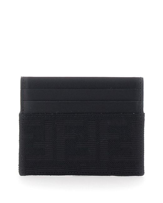 Fendi Black Cardholder With Ff Motif for men