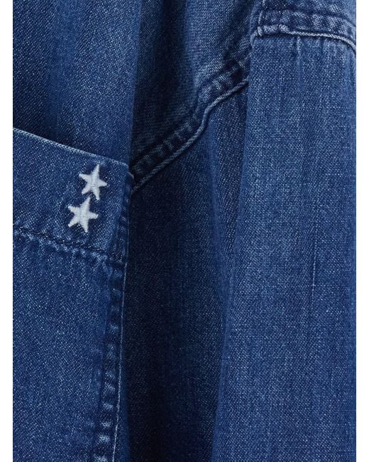 ICON DENIM Blue Shirt Shirt' With Classic Collar And Long Sleeves In