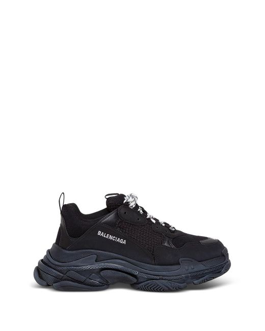 Balenciaga Triple S Mix Of Materials Sneakers Woman in Black for Men | Lyst