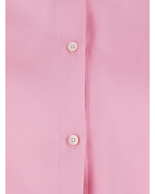 MSGM Pink Long Dress Acetate