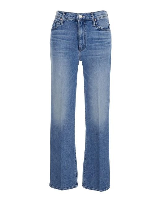 Mother Blue Jeans 'The Kick It Ankle' With Bleached Effect
