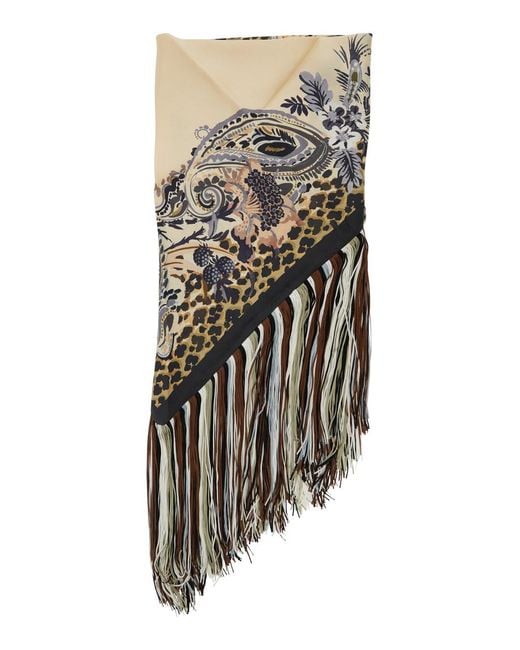 Etro White Fringed Scarf
