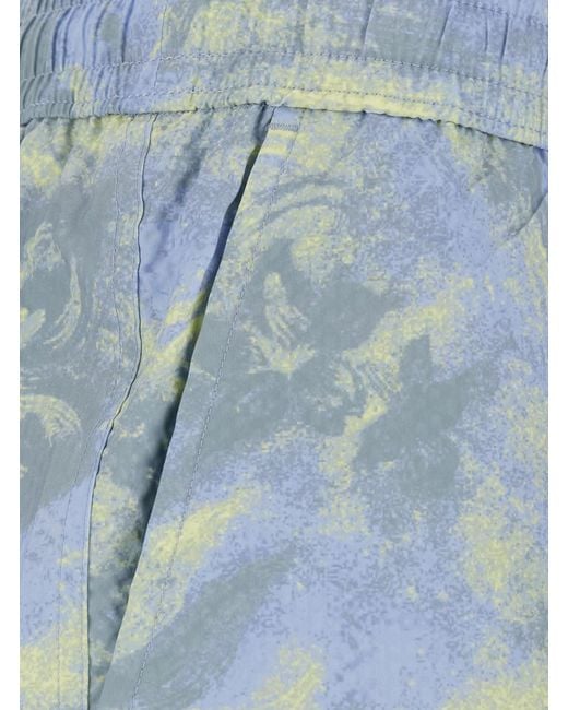 Maison Kitsuné Blue Swim Shorts With Elasticated Waist And All-O for men