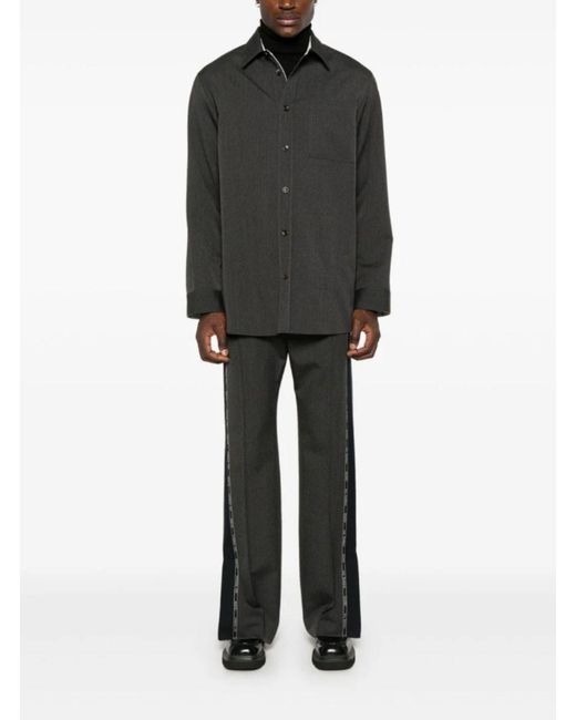 Gucci Blue Shirt With Pointed Collar for men