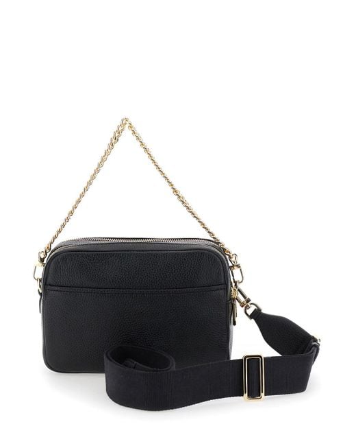 MICHAEL Michael Kors Black 'Bryant' Shoulder Bag With Logo Lettering On The Front And Chain Shoulder Strap