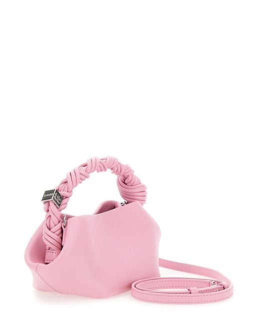 Ganni Pink Tote Bag Bou Mini Butter